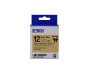 Image de Epson Ruban satin pour étiqueteuse LK-4KBK Noir/Or 12 mm (5 m) (C53S654001)