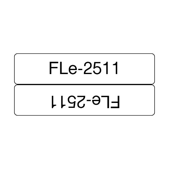 Image de Brother FLE2511 ruban d'étiquette Noir sur blanc (FLE-2511)