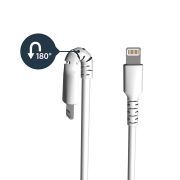 Image de StarTech.com Câble USB-A vers Lightning Blanc Robuste 2m - Câble de Charge/Synchronisation de Type A vers Lightning en Fibre Aramide - iPad/iPhone 12 - Certifié Apple MFi (RUSBLTMM2M)