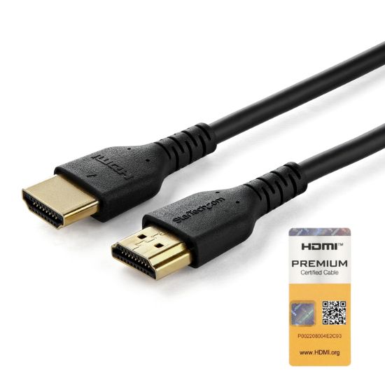 Image de StarTech.com Câble HDMI 4K 60 Hz premium avec Ethernet de 1 m (RHDMM1MP)