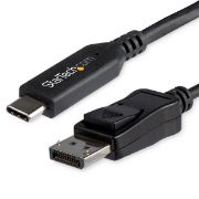 Image de StarTech.com câble vidéo et adaptateur 1,8 m USB Type-C DisplayPort Noir (CDP2DP146B)