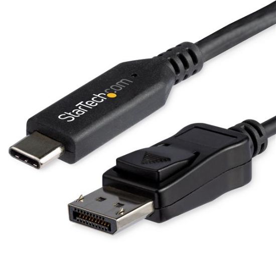 Image de StarTech.com câble vidéo et adaptateur 1,8 m USB Type-C DisplayPort Noir (CDP2DP146B)