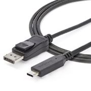 Image de StarTech.com câble vidéo et adaptateur 1,8 m USB Type-C DisplayPort Noir (CDP2DP146B)