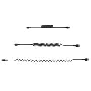 Image de StarTech.com Câble USB vers Lightning de 50cm - Certifié Mfi - Adaptateur USB Lightning Noir, Gaine durable en TPE - Cordon Chargeur Iphone/Lightning Spiralé en Fibre Aram ... (RUSB2ALT50CMBC)