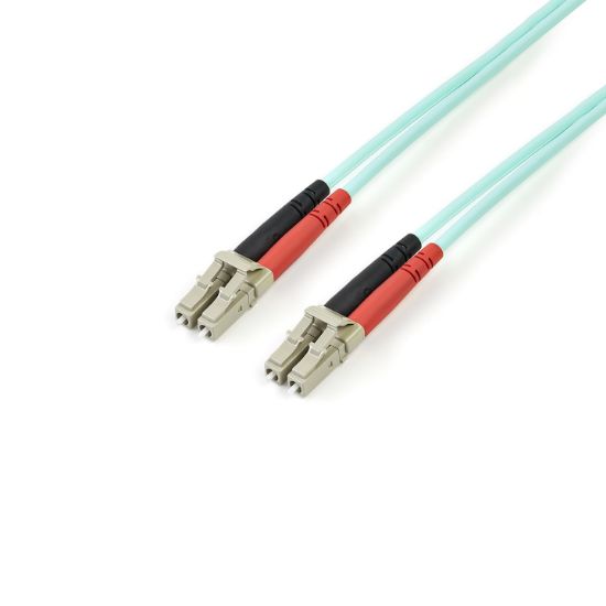 Image de StarTech.com Câble Fibre Optique Multimode de 5m LC/UPC à LC/UPC OM3, Fibre Zipcord Full Duplex 50/125µm, Réseaux 100G, LOMMF/VCSEL, <0.3dB Faible Perte d'Insertion, Cordon Pa ... (A50FBLCLC5)