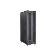 Image de StarTech.com Rack Serveur 42U à 4 Montants, Rack de Données 19" pour Ordinateur / AV / Équipement IT, Rack Serveur avec Roulettes, Armoire Réseau Industrielle Pleine Taille (RK4236BKB)