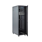 Image de StarTech.com Rack Serveur 42U à 4 Montants, Rack de Données 19" pour Ordinateur / AV / Équipement IT, Rack Serveur avec Roulettes, Armoire Réseau Industrielle Pleine Taille (RK4236BKB)