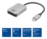 Image de ACT Lecteur de cartes USB-C pour SD et micro SD, SD 4.0 UHS-II (AC7056)