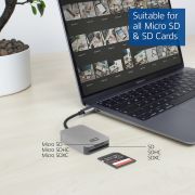 Image de ACT Lecteur de cartes USB-C pour SD et micro SD, SD 4.0 UHS-II (AC7056)