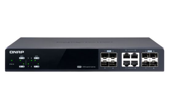Image de QNAP commutateur réseau Géré 10G Ethernet (100/1000/10000) Noir (QSW-M804-4C)