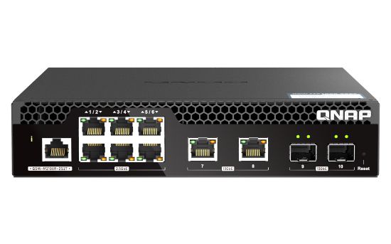 Image de QNAP commutateur réseau Géré L2 10G Ethernet (100/1000/10000) 1U Noir (QSW-M2106R-2S2T)