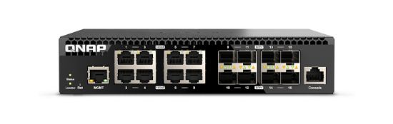 Image de QNAP commutateur réseau Géré L2/L3 10G Ethernet (100/1000/10000) 1U Noir (QSW-M3216R-8S8T)