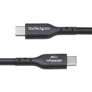 Image de StarTech.com Câble de Charge USB-A vers USB-C de 4m, Charge et Synchronisation, 3A, USB 2.0, Gaine TPE - Cordon de Charge USB Noir (USB2AC4MBKE)