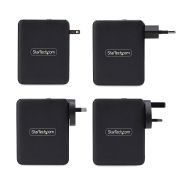 Image de StarTech.com Chargeur Mural USB-C 140W, 3x USB-C/1x USB-A, Adaptateur d'Alimentation Power Delivery 3.1 International GaN pour MacBook/Dell XPS/Inspiron (3114GCU-WALL-CHARGER)