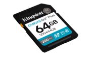 Image de Kingston Technology Canvas Go! Plus 64 Go SDXC Canvas Go Plus Gen4 200 Mo/s C10 UHS-I U3 V30 (SDG4/64GB)