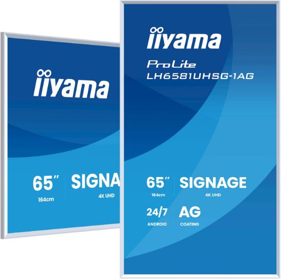 Image de iiyama Écran d'affichage dynamique Écran plat de signalisation numérique 163,8 cm (64.5") Wifi 500 cd/m² 4K Ultra HD Blanc Intégré dans le processeur Android 24/7 (LH6581UHSG-1AG)