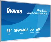 Image de iiyama Écran d'affichage dynamique Écran plat de signalisation numérique 163,8 cm (64.5") Wifi 500 cd/m² 4K Ultra HD Blanc Intégré dans le processeur Android 24/7 (LH6581UHSG-1AG)