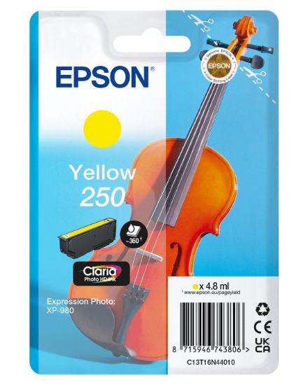 Image de Epson 250 Violin Claria Photo HD cartouche d'encre 1 pièce(s) Original Jaune (C13T16N44010)