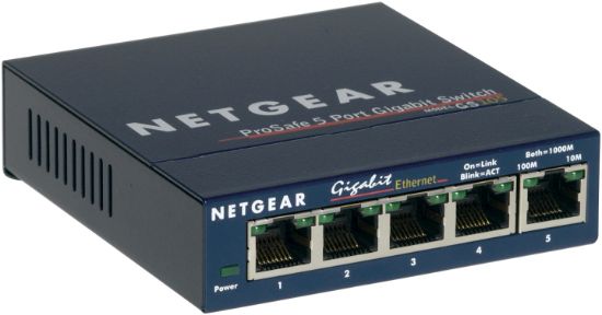 Image de Netgear GS105 Non-géré Gigabit Ethernet (10/100/1000) Bleu (GS105GE)