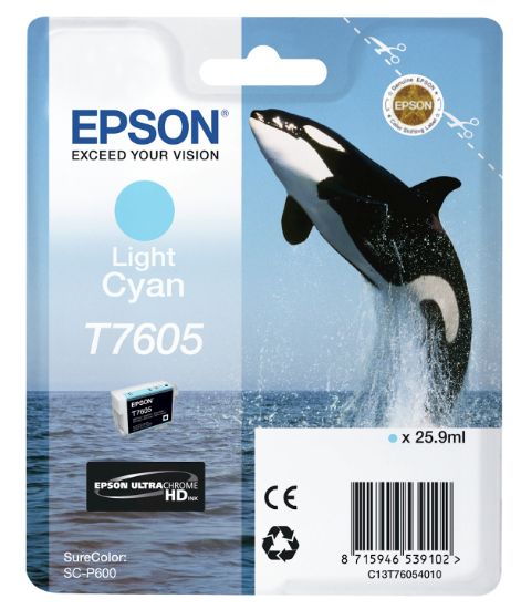 Image de Epson T7605 Cyan clair (C13T76054010)
