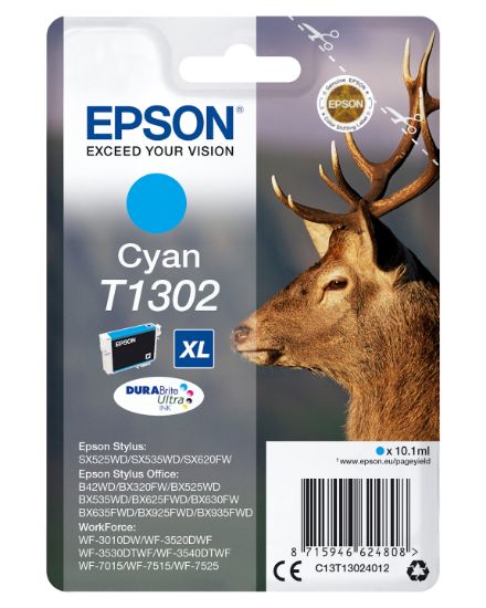 Image de Epson Stag Cartouche "Cerf" - Encre DURABrite Ultra C (XL) (C13T13024012)
