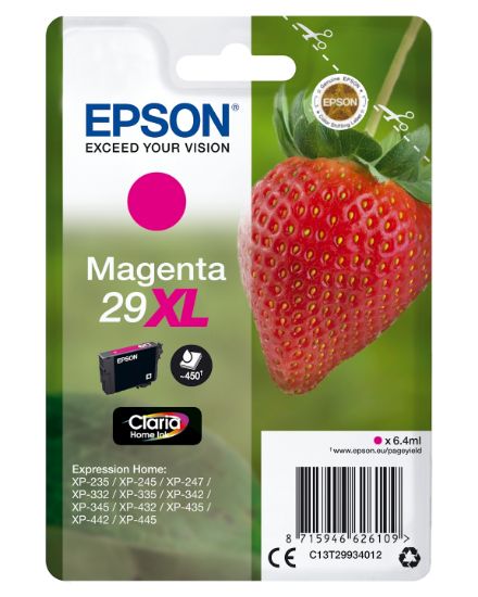 Image de Epson Strawberry Cartouche "Fraise" 29XL - Encre Claria Home M (C13T29934012)