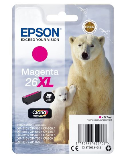 Image de Epson Polar bear Cartouche "Ours Polaire" - Encre Claria Premium M (XL) (C13T26334012)