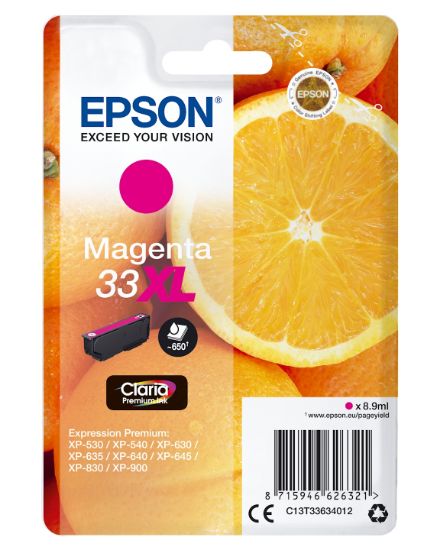Image de Epson Oranges Cartouche " " - Encre Claria Premium M (XL) (C13T33634012)