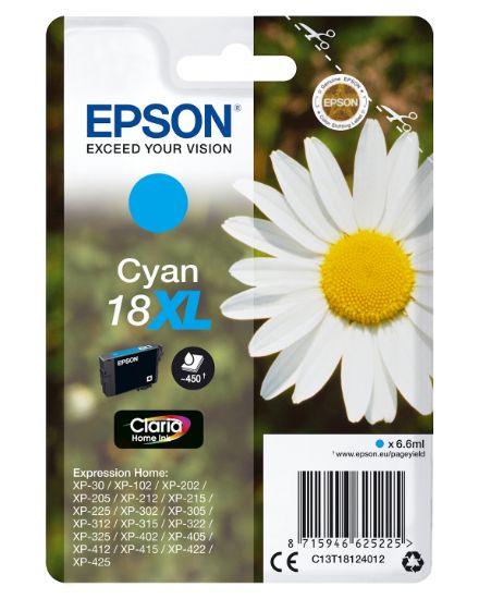 Image de Epson Daisy Cartouche "Pâquerette" 18XL - Encre Claria Home C (C13T18124012)