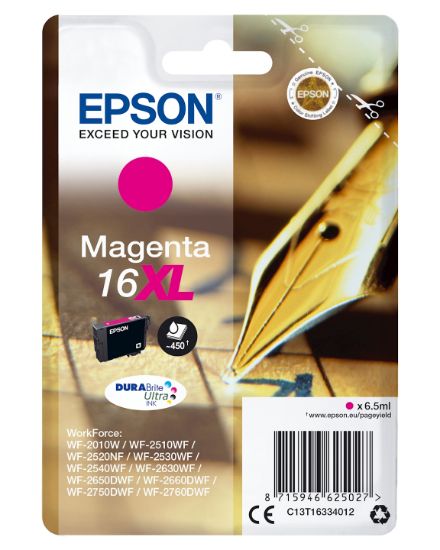 Image de Epson Pen and crossword Cartouche "Stylo à plume" 16XL - Encre DURABrite Ultra M (C13T16334012)