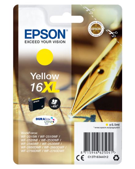 Image de Epson Pen and crossword Cartouche "Stylo à plume" 16XL - Encre DURABrite Ultra J (C13T16344012)