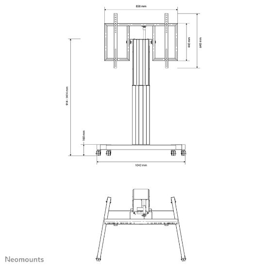 Image de Neomounts support au sol motorisé (PLASMA-M2500TBLACK)