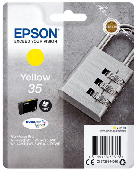 Image de Epson Padlock Singlepack Yellow 35 DURABrite Ultra Ink (C13T35844010)