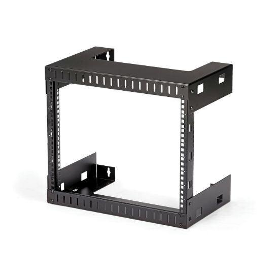 Image de StarTech.com Rack Réseau Mural 8U à 2 Montants, Rack Serveur 19" à Cadre Ouvert, Profondeur 12", Rack de Données Mural pour IT/AV/Panneau de Patch/Equipement IT - Écrou et Vis ... (RK812WALLO)