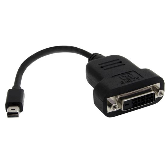 Image de StarTech.com Adaptateur Mini DisplayPort vers DVI - Convertisseur Actif Mini DisplayPort vers DVI-D - Vidéo 1080p - Câble mDP ou Thunderbolt 1/2 Mac/PC vers DVI, mDP vers DVI Si ... (MDP2DVIS)