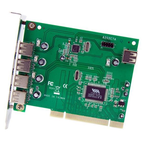 Image de StarTech.com Carte Adaptateur PCI vers 7 Ports USB 2.0 - Interne Externe (PCIUSB7)