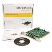 Image de StarTech.com Carte Adaptateur PCI vers 7 Ports USB 2.0 - Interne Externe (PCIUSB7)