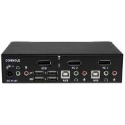Image de StarTech.com Commutateur KVM 2 Ports DisplayPort, USB et Audio - Switch KVM - 2560x1600 (SV231DPUA)