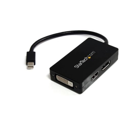 Image de StarTech.com Adaptateur de voyage Mini DisplayPort vers DVI / DisplayPort / HDMI - Convertisseur vidéo 3-en-1 (MDP2DPDVHD)