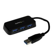 Image de StarTech.com Hub USB 3.0 (5Gbps) à 4 ports avec câble intégré - Noir (ST4300MINU3B)