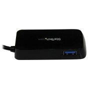 Image de StarTech.com Hub USB 3.0 (5Gbps) à 4 ports avec câble intégré - Noir (ST4300MINU3B)