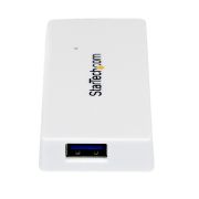 Image de StarTech.com Hub USB 3.0 à 4 ports avec câble intégré - 5Gbps - Blanc (ST4300MINU3W)