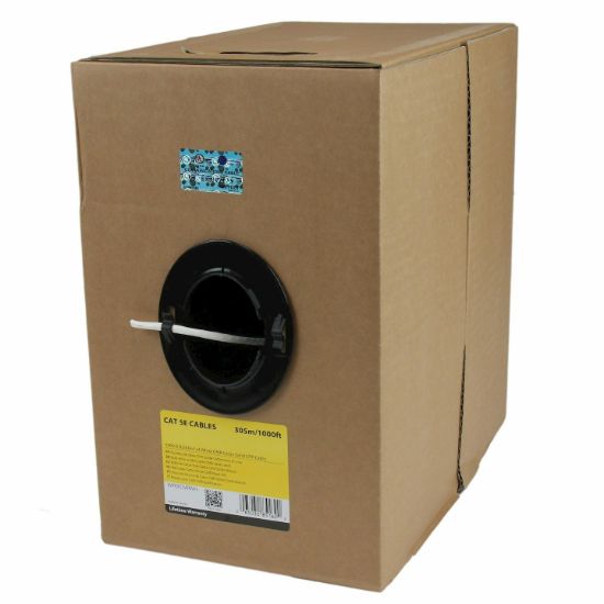 Image de StarTech.com Câble Ethernet Cat 5e en Vrac - 304,8 m - Solide - Classé CMR - Blanc - Conforme TAA (WIR5ECMRWH)