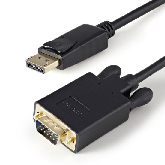 Image de StarTech.com Adaptateur DisplayPort vers VGA - Câble Display Port Mâle VGA Mâle 1920x1200 - Noir 91cm (DP2VGAMM3B)