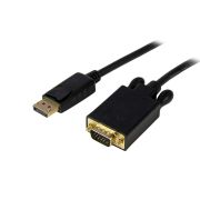 Image de StarTech.com Adaptateur DisplayPort vers VGA - Câble Display Port Mâle VGA Mâle 1920x1200 - Noir 1,8m (DP2VGAMM6B)