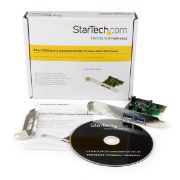 Image de StarTech.com Carte Contrôleur PCI Express (PCIe) vers 2 ports USB 3.0 avec UASP - Alimentation SATA (PEXUSB3S24)