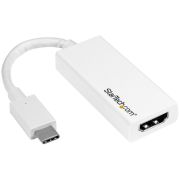 Image de StarTech.com Adaptateur vidéo USB-C vers HDMI - M/F - Ultra HD 4K - Blanc (CDP2HDW)