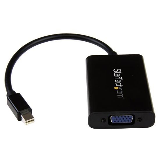Image de StarTech.com Adaptateur vidéo Mini DisplayPort vers VGA avec audio - M/F - 1920x1200 / 1080p - Noir (MDP2VGAA)