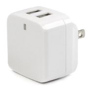 Image de StarTech.com Chargeur mural USB à 2 ports - Haute puissance 17W / 3,4A - Chargeur de voyage international - Blanc (USB2PACWH)
