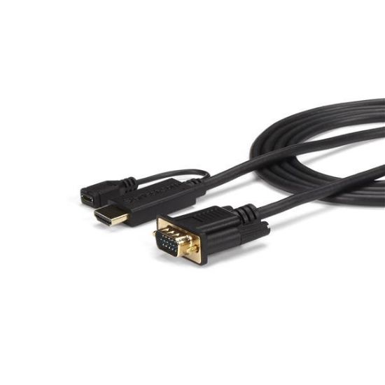 Image de StarTech.com Câble adaptateur HDMI vers VGA de 91cm - Convertisseur actif HDMI vers HD15 - M/M - 1920x1200 / 1080p (HD2VGAMM3)